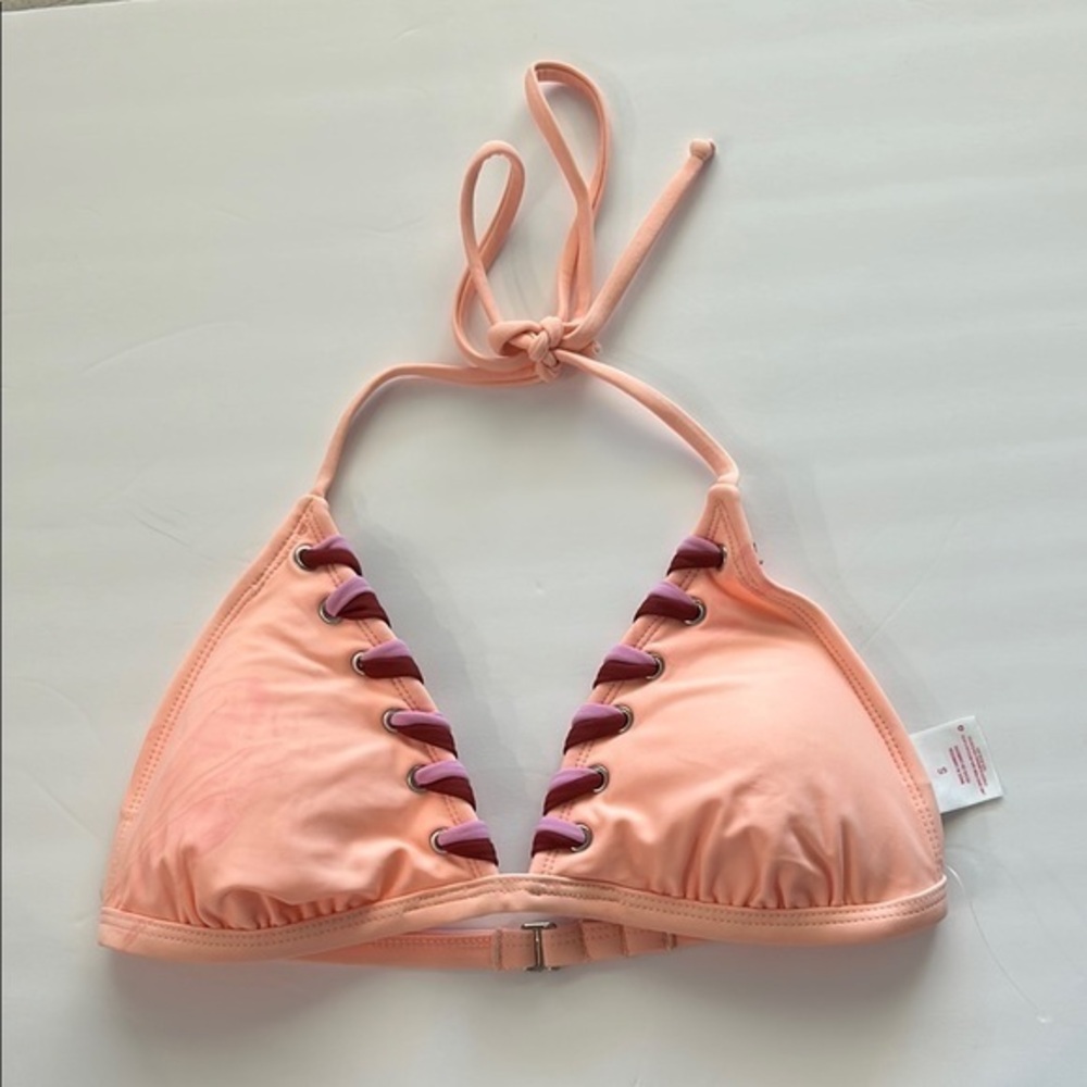 Xhilaration peach bikini swim top size small NWOT